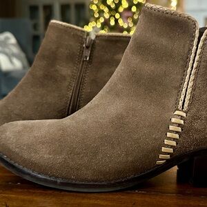 Coconuts by Matisse Tan Suede Ankle Booties